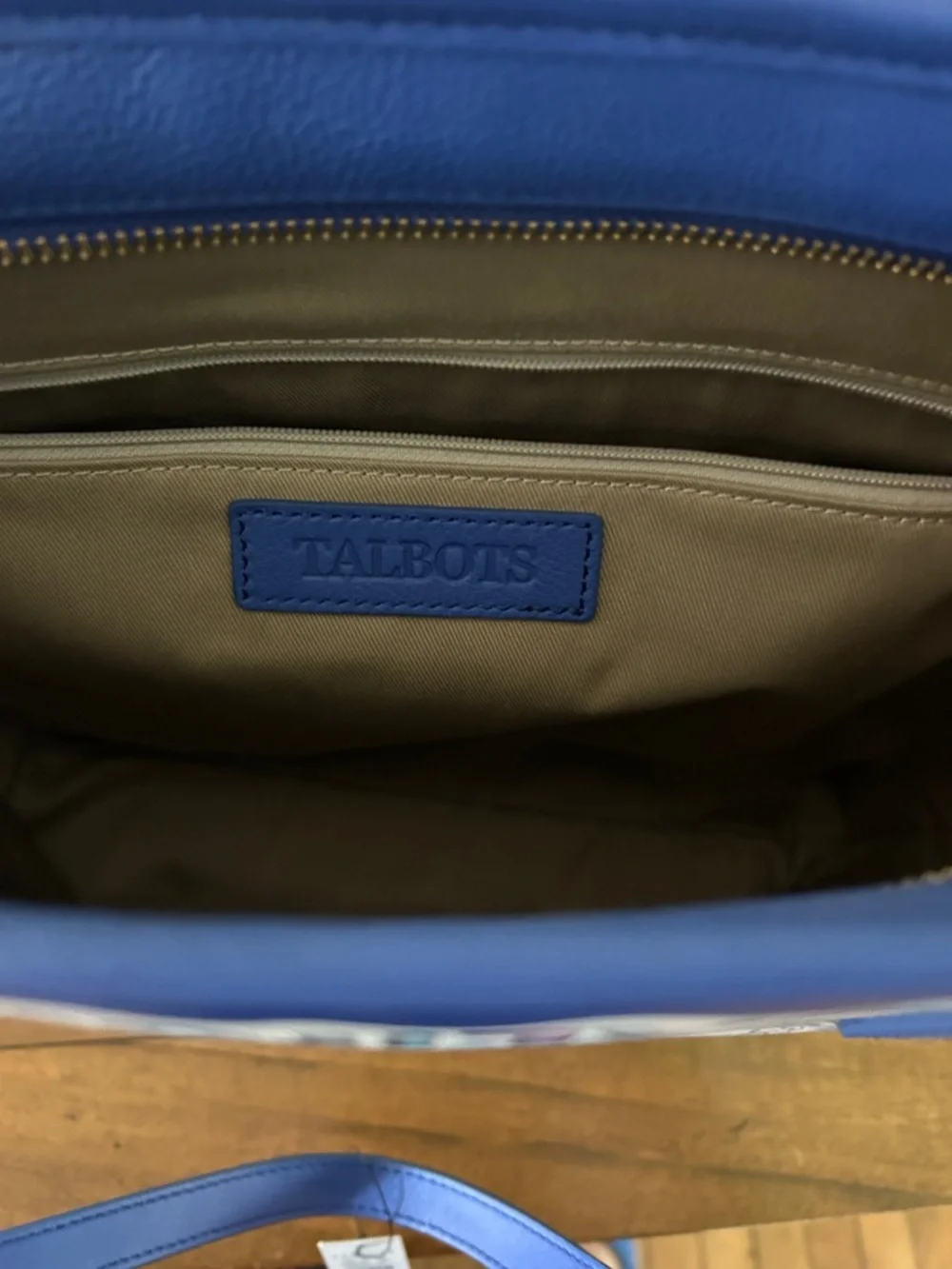 NWT Talbots California Map Blue Tote Bag - Picture 4 of 6